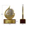Buy cheap Enterprise Custom Metal Trophies Shiny Gold Plated With Embossed Logo from wholesalers