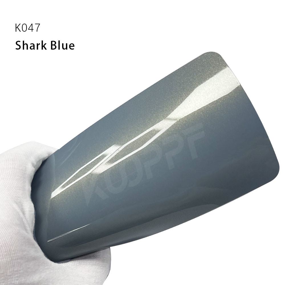 Shark Blue Colored TPU PPF Wrap 8.0 Mil Glossy Car Body Sticker