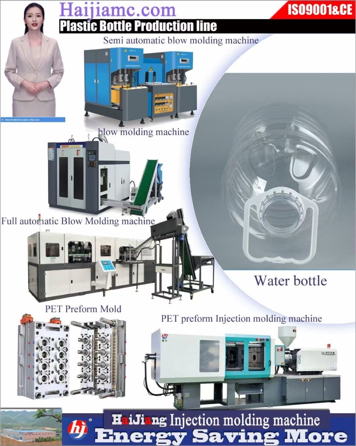 Customizable Injection Stretch Blow Moulding Machine With 3-4 Heating Zones And Ejector Stroke Of 100-150 Mm
