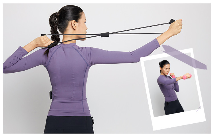 Casual Long Sleeve Ems Training Underwear Nylon Womans Purple Yoga Training Clothes