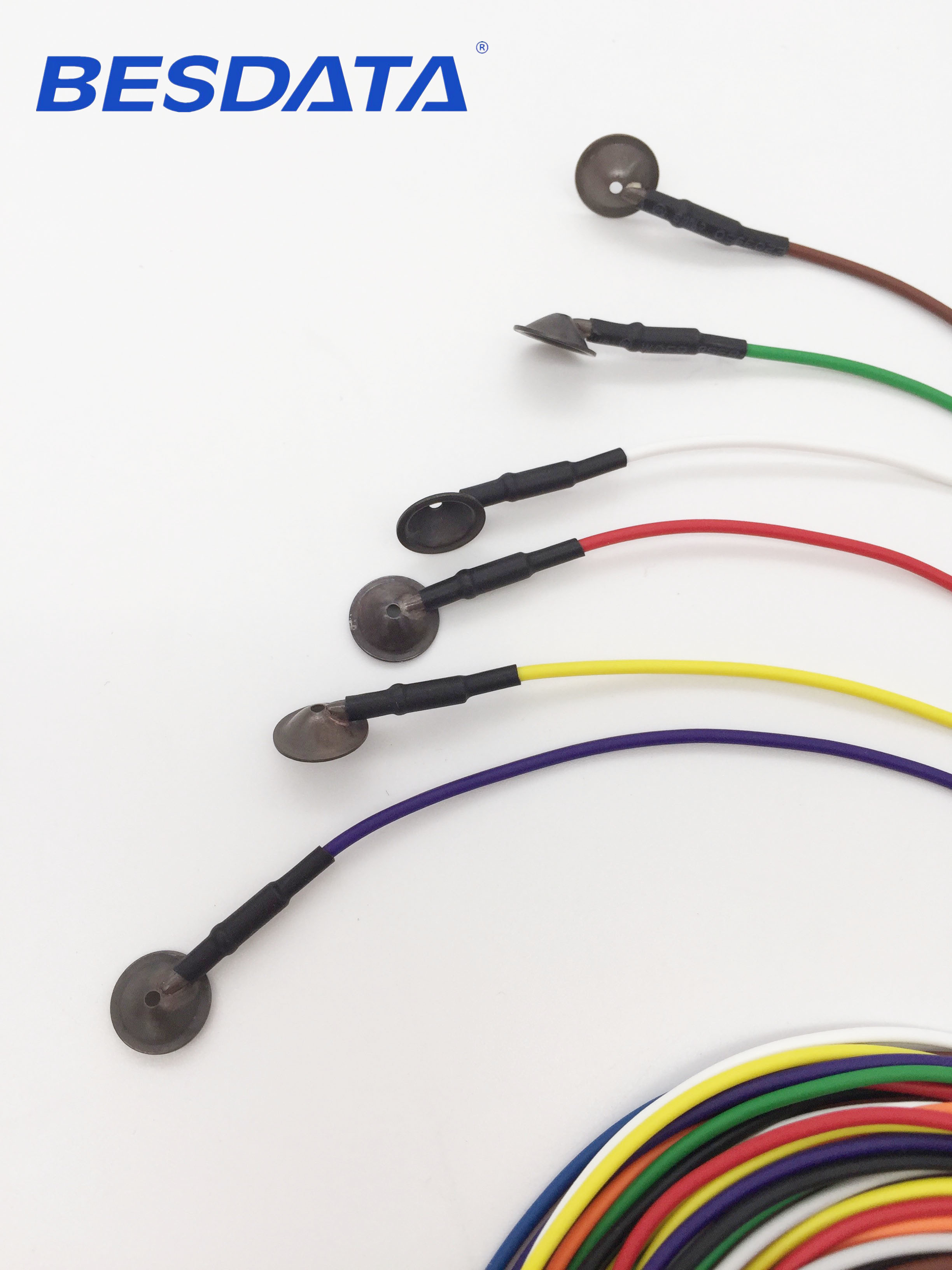 Accurate1.5 m Length Coated Gold / AgCl / Pure Silver / Sintered EEG Electrode