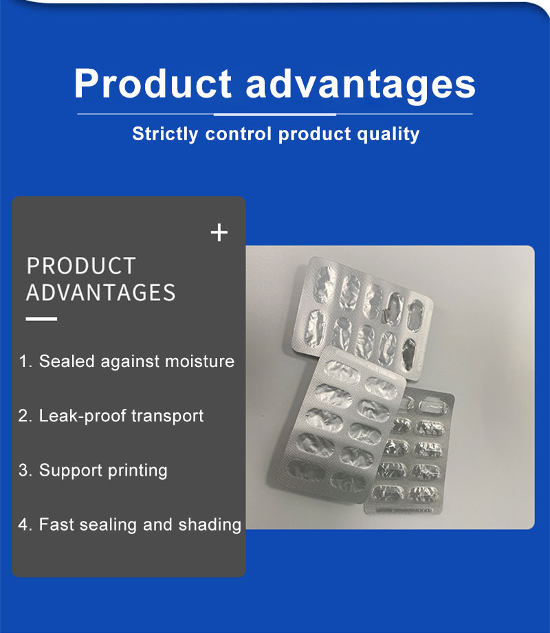 Shrink Capsule Packaging OPA AL PVC Blister Medical Cold Forming Aluminum Foil Matching PTP