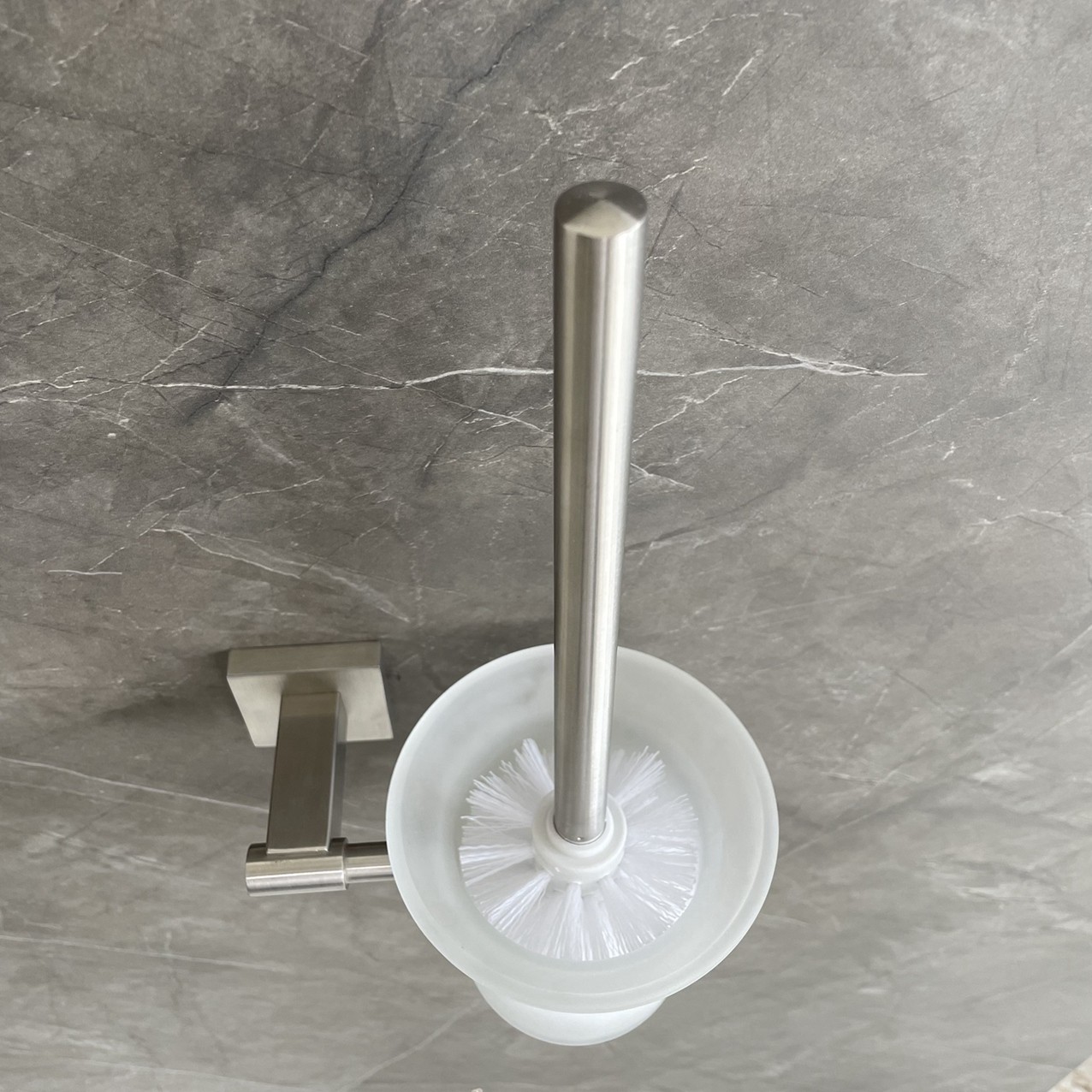 Luxury Bath Room Metal Toilet Brush Holders Wall Mounted Stainless Steel 304