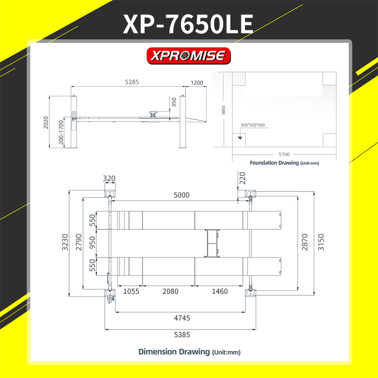 CE Approved Four Post Hydraulic Mechanical