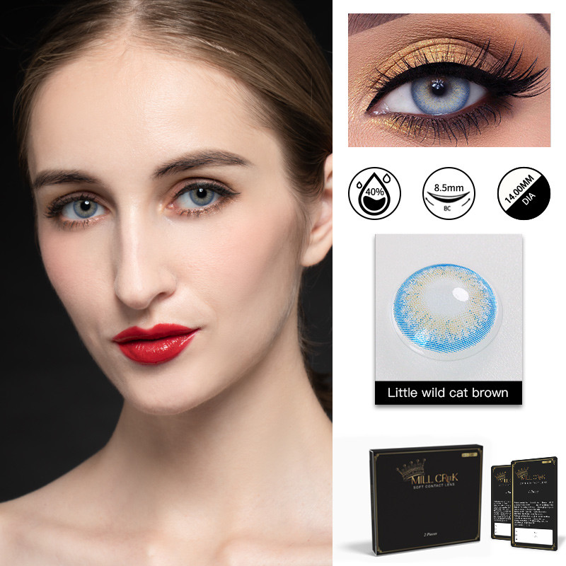 Custom Prescription Colored Contacts Toric Brown Blue For Light Eyes