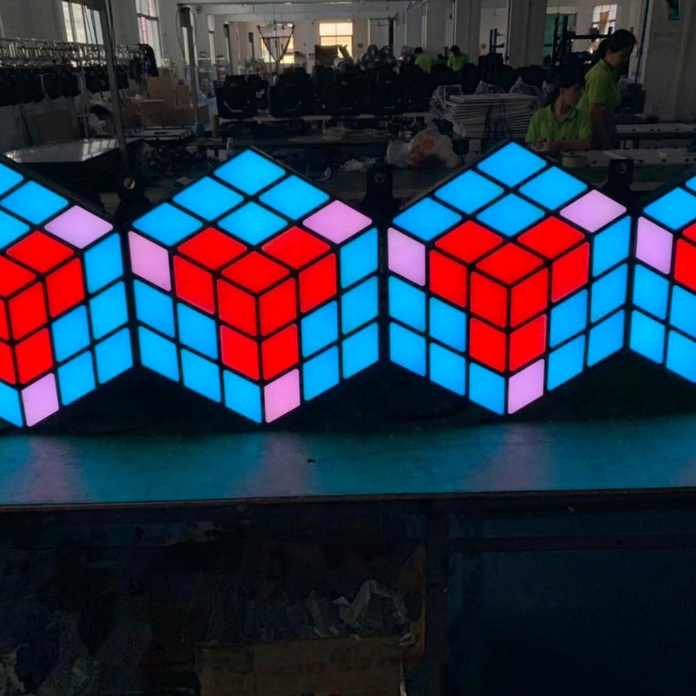 Professional Lease commercial activity lighting equipment 3D magic cube wall for performance Singing Contest