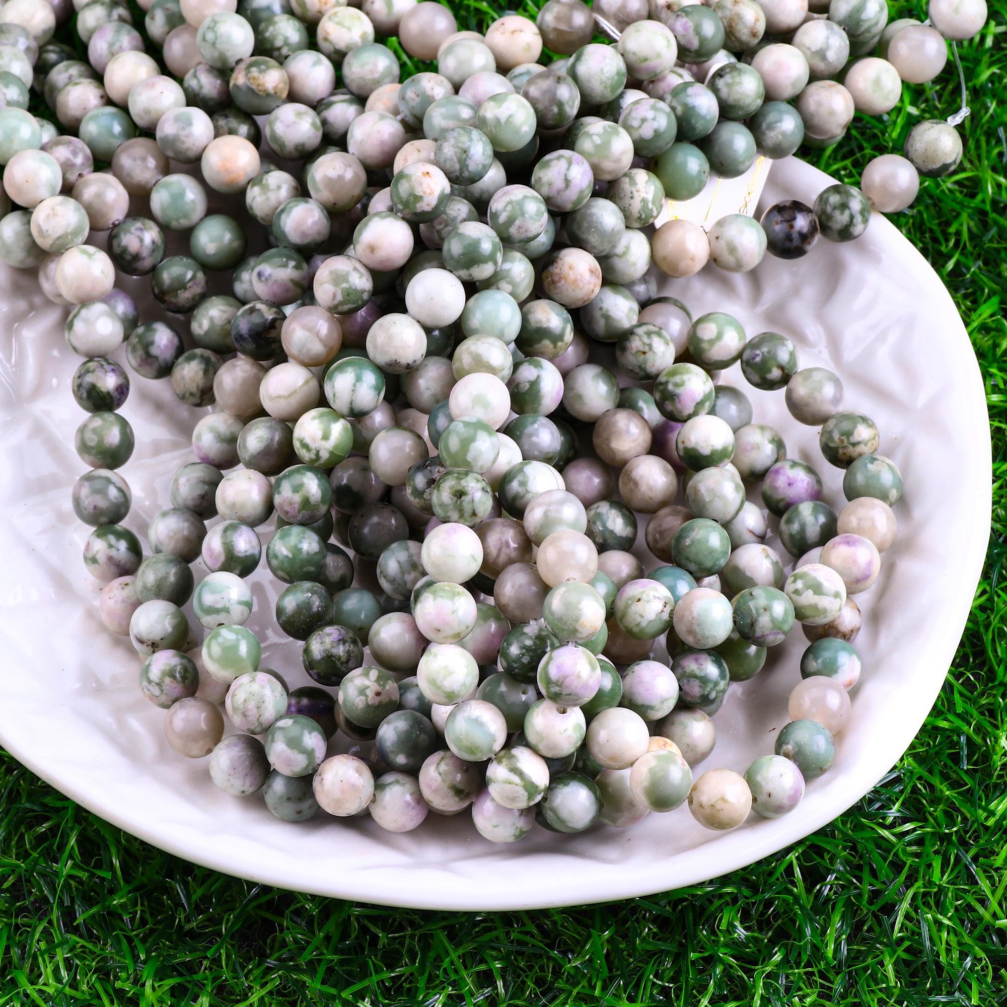 Lucky Jade Round Bead Natural Crystal Gemstone Different Bead Size Loose Bead Strands for DIY Jewelry Making