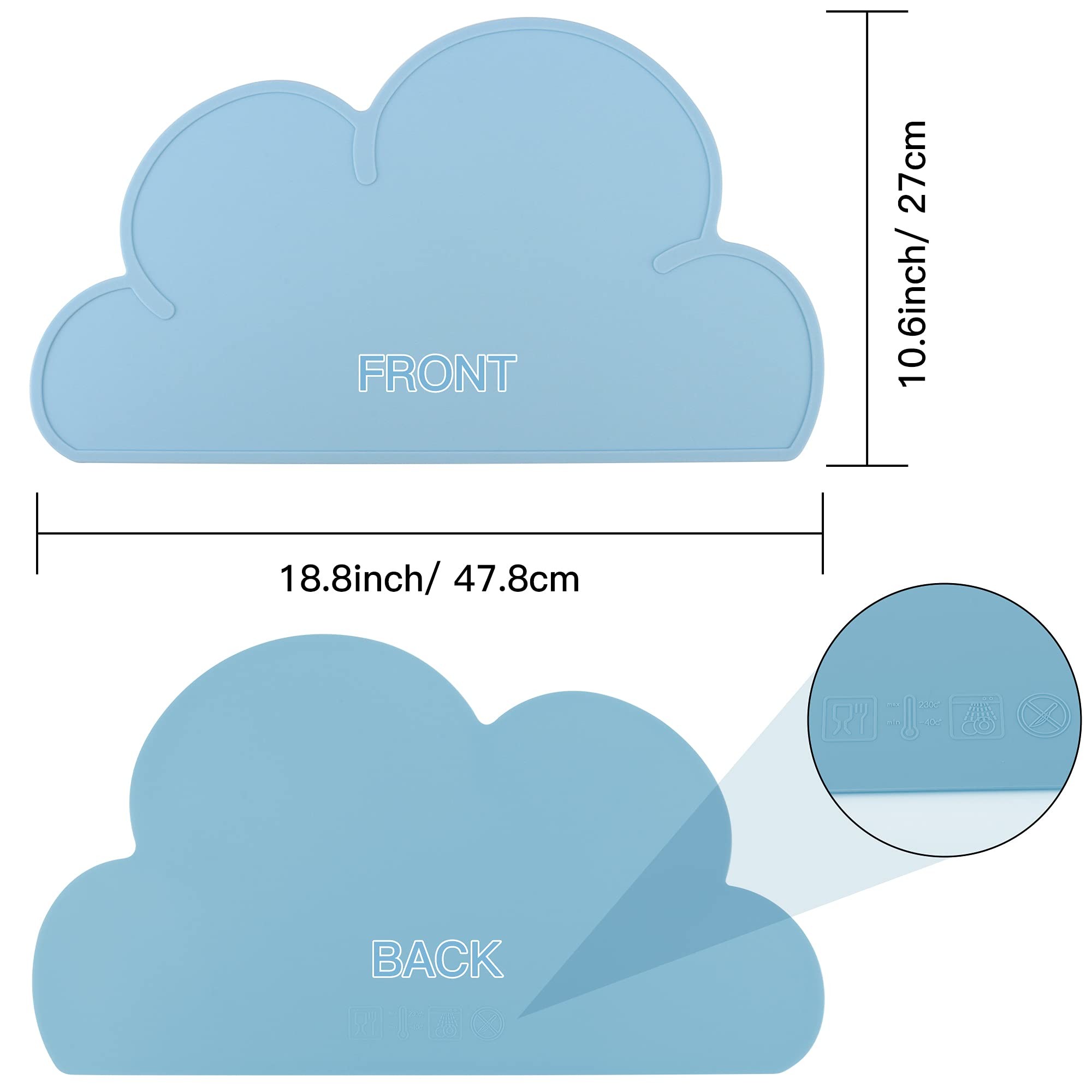 Silicone Pet Feeding Food Mat Dog Cat Placemat Mat With Raised Edge Anti-Slip Waterproof Pet Bowl Mats Pet Food Tray