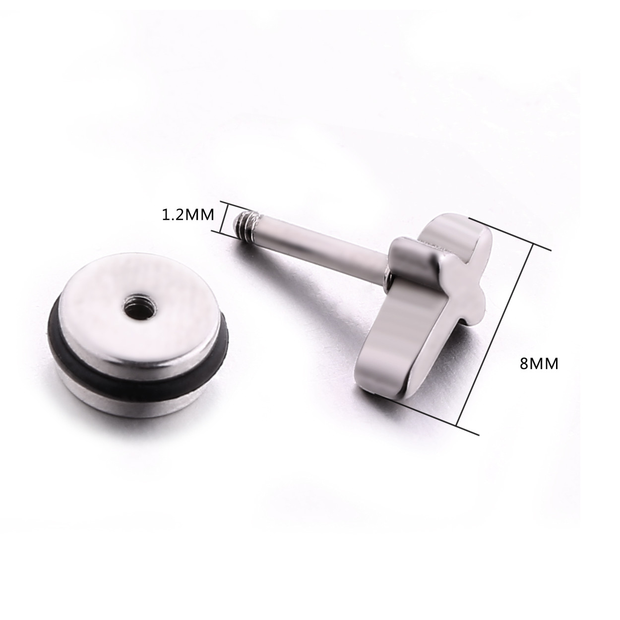 Wholesale Halloween Earrings Cool Cross Stud Earrings Piercing Jewelry Factory
