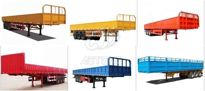 Standard 28Ton Landing Gear Semi-Trailer for 600-1000mm Side Wall Stake Fence Cargo