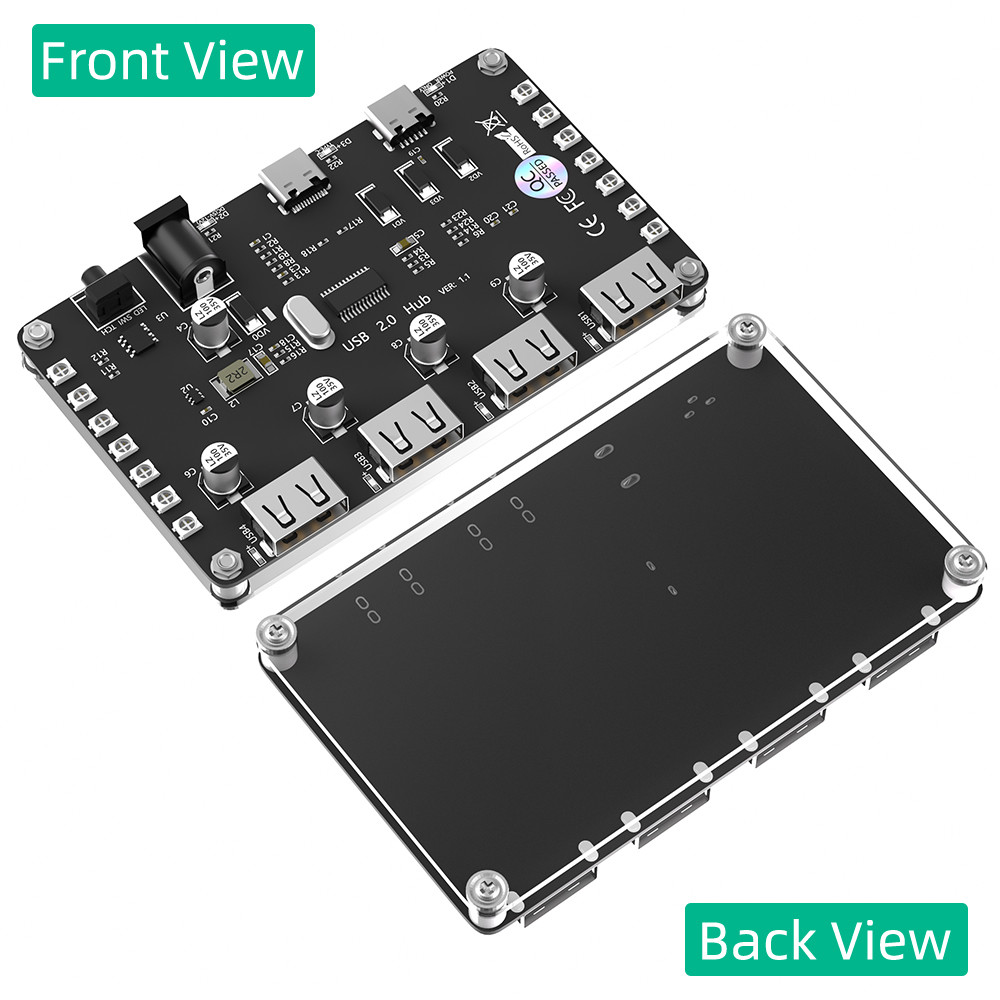 Type C 4 Port USB 2.0 Hub Expansion Cards Circuit Board