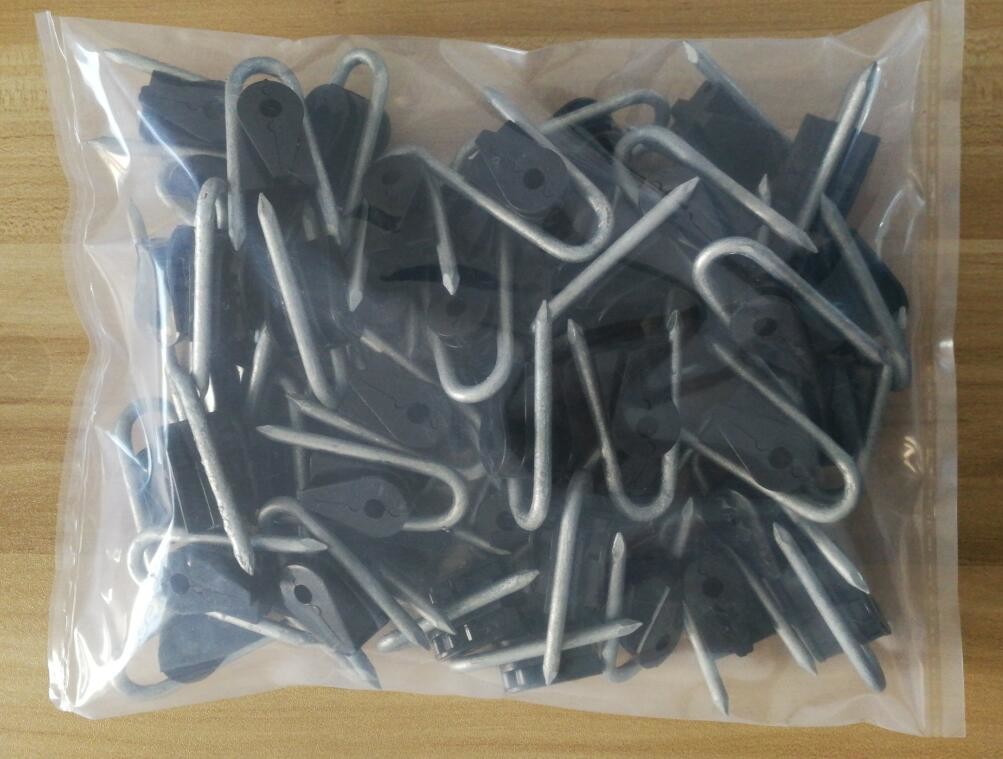 Staple U Type Nail Electric Fence Wood Post Insulators 4.2mm Hot Dip Galvanized Steel