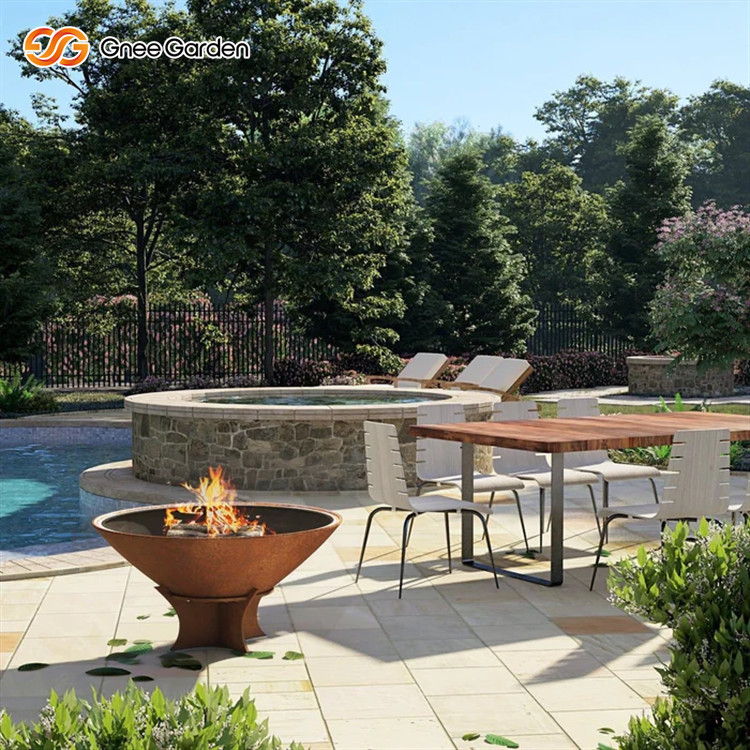 Outdoor Heater Corten Steel Fire Bowl Steel Fire Pits Wood Burning