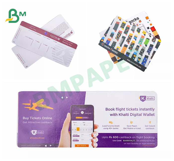 210gsm Double Sided Coated Thermal Paper Roll For Airline Boarding Pass Tickets