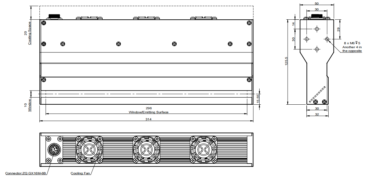 4.9A 117.6W Vision System Lighting / Coaxial Line Scan Led Lights