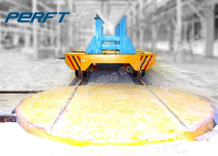 motorized industrial turntable heavy duty material handling rail transfer carts
