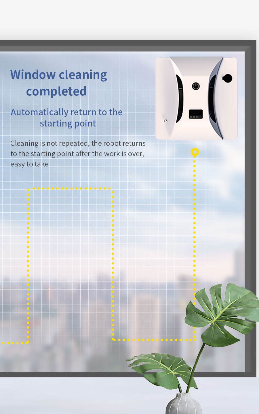 40ML Glass Vacuum Cleaner 110V - 240V Automatic Window Cleaner Robot