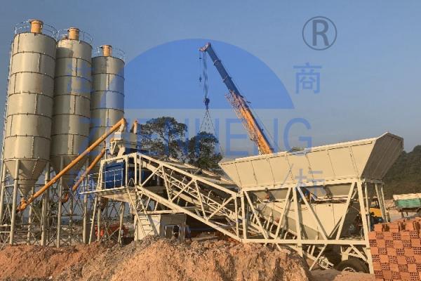 Quality Mobile Cement Concrete Batching Plant / Concrete Batch Mix Plant /Heavy Weight Hzs50 Concrete Batching Plant for sale