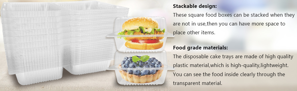 plastic clamsehll dessert trays