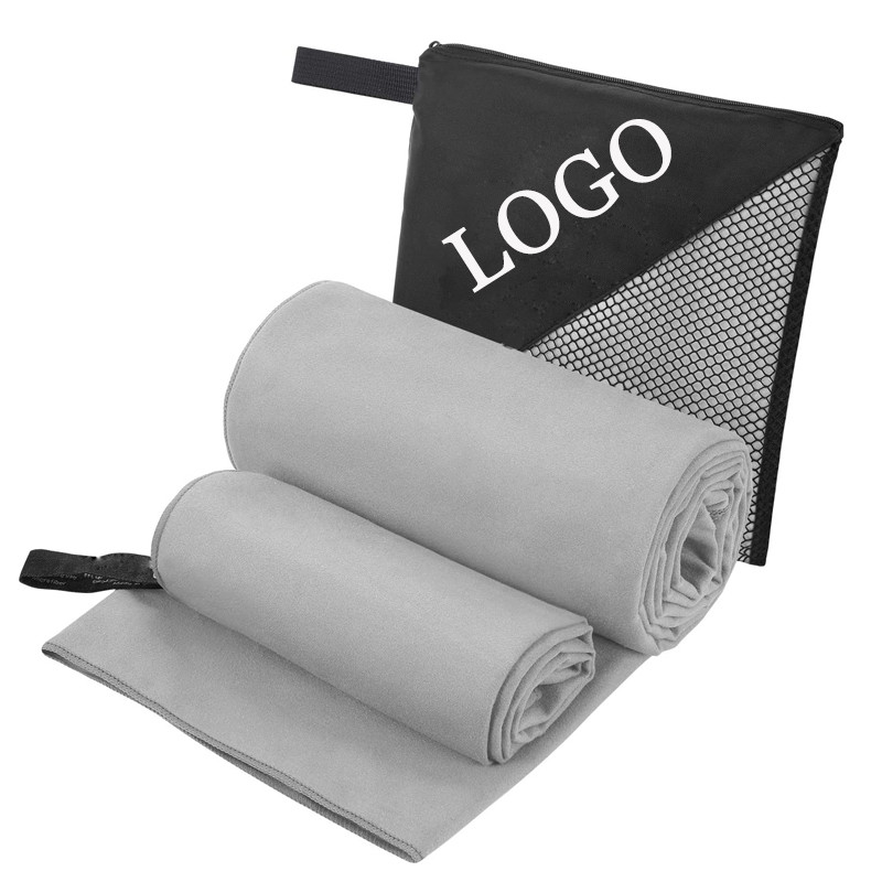 Customized logo Microfiber Sports Towel Portable Yoga Fitness Towel Sweat-absorbing Beach Towel