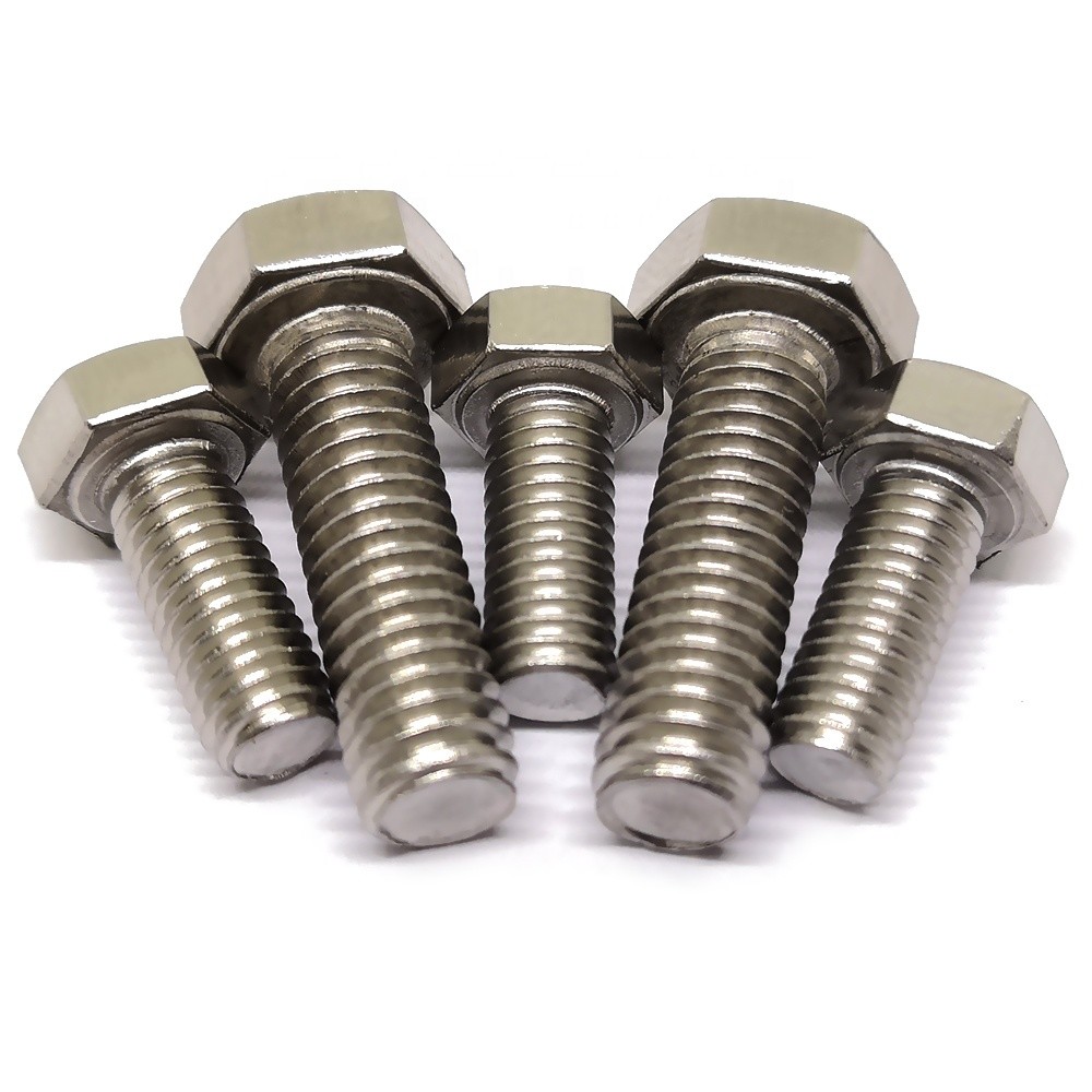 Stainless Steel Hexagon Head Bolt And Nut DIN933 Steel Hex Head Bolts