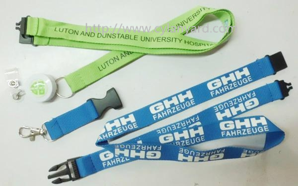 polyester badge reel lanyards