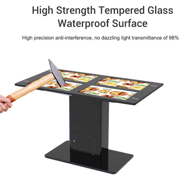 Stand  LED LCD interactive touch table with embedded mini PC Winows Or Android OS for advertising game smart table