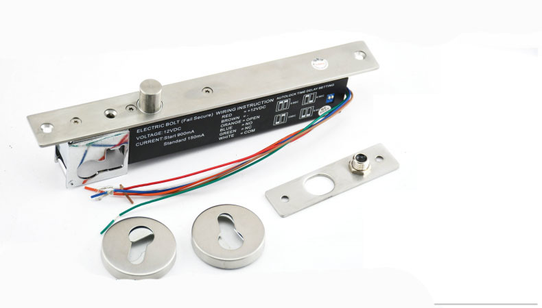 150 MA Emergency Door Lock Carrulous Line Finished , Electronic Bolt Lock With Key