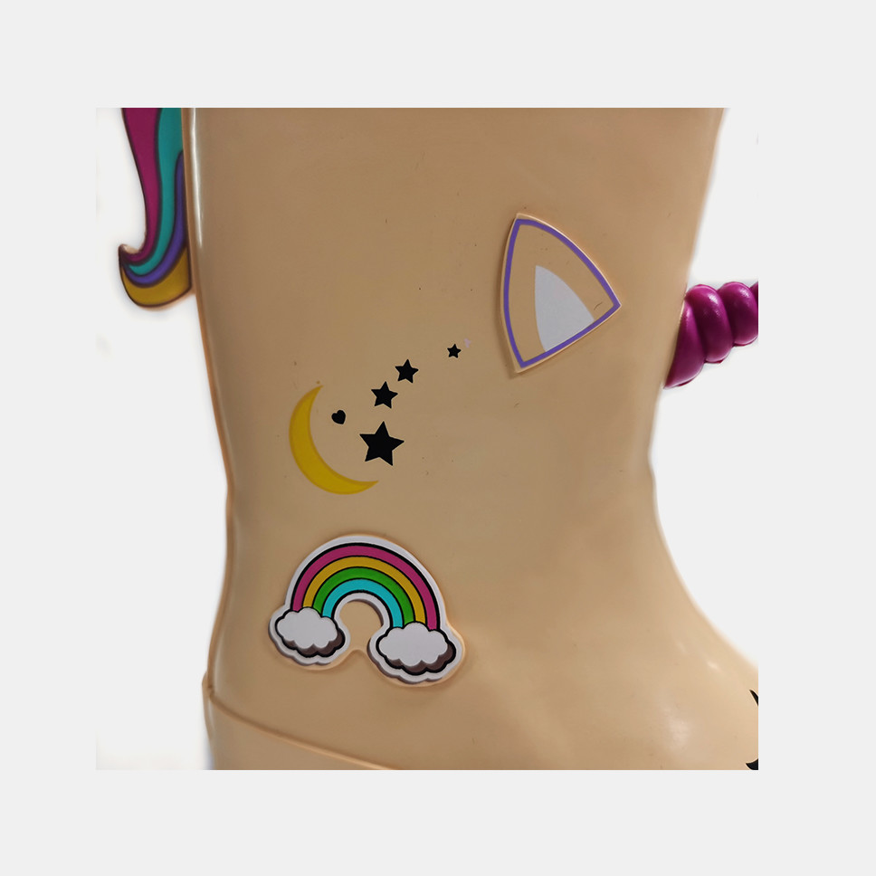 Lightweight Waterproof 3D Unicorn Rainbow Boots