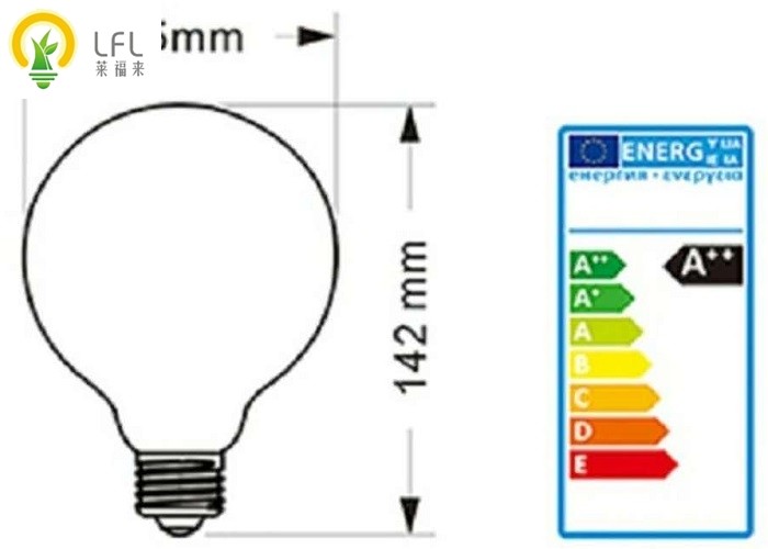 Fancy Light Bulbs With Vintage Spiral Filament , Golden Glass Decorative Light Bulbs
