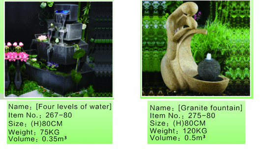 Outdoor Cast Stone Garden Fountains Decorative High Grade Nontoxic Multi Style