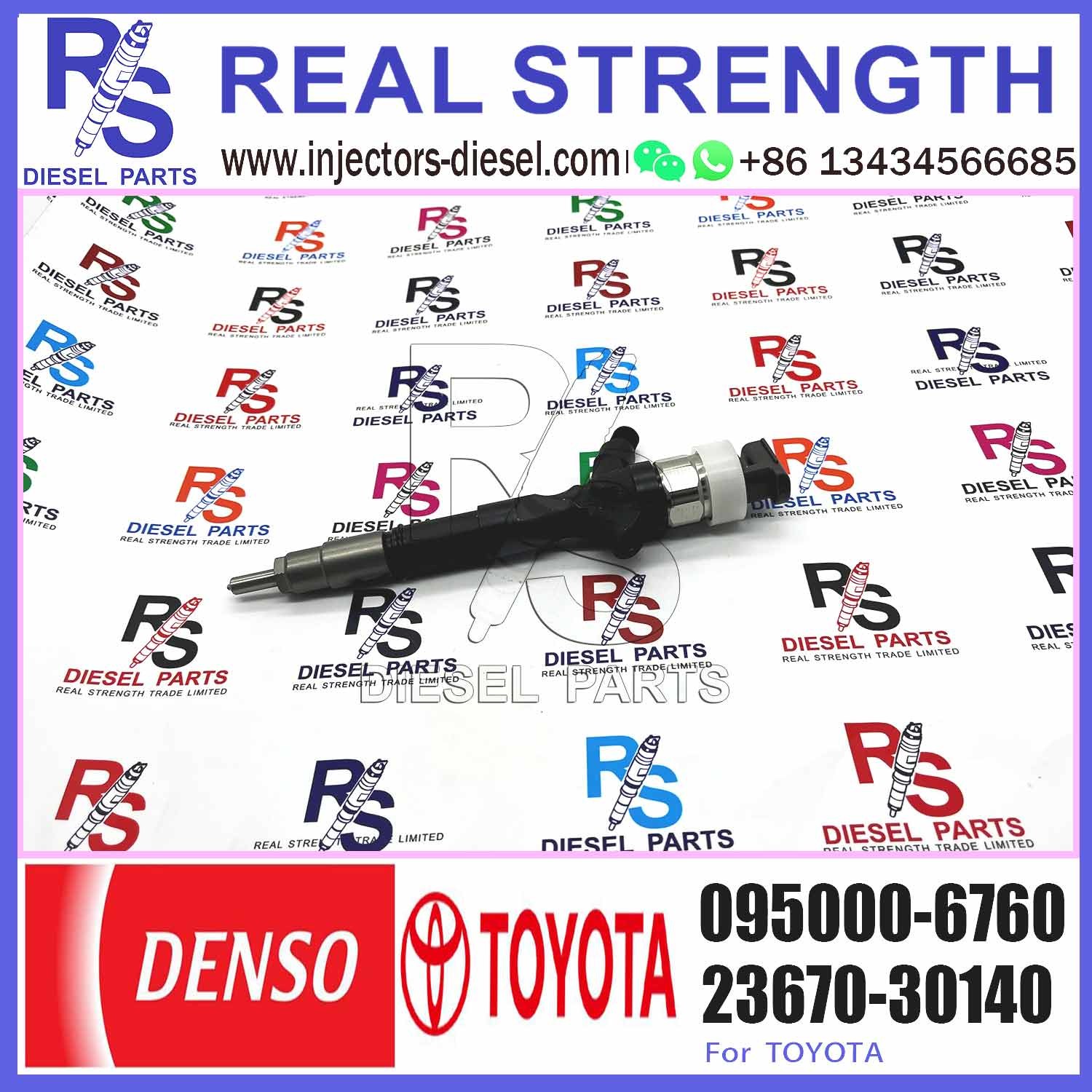 Common Rail Fuel Injector 23670-30140 095000-6760 for 1KD/2KD-FTV