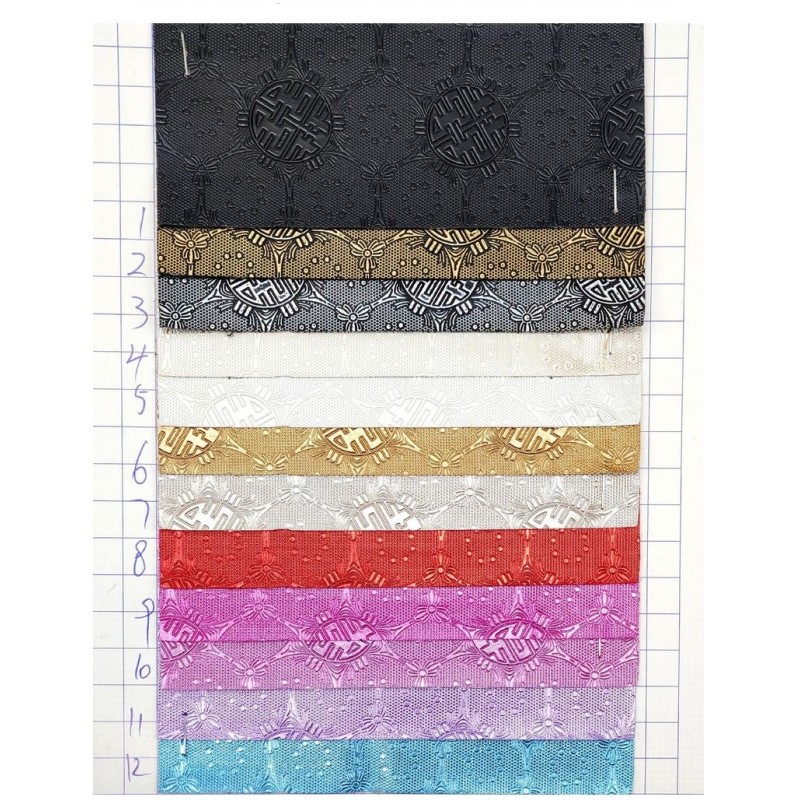 Box Packaging Leather Golden Series Embossed PVC Leather Non Woven