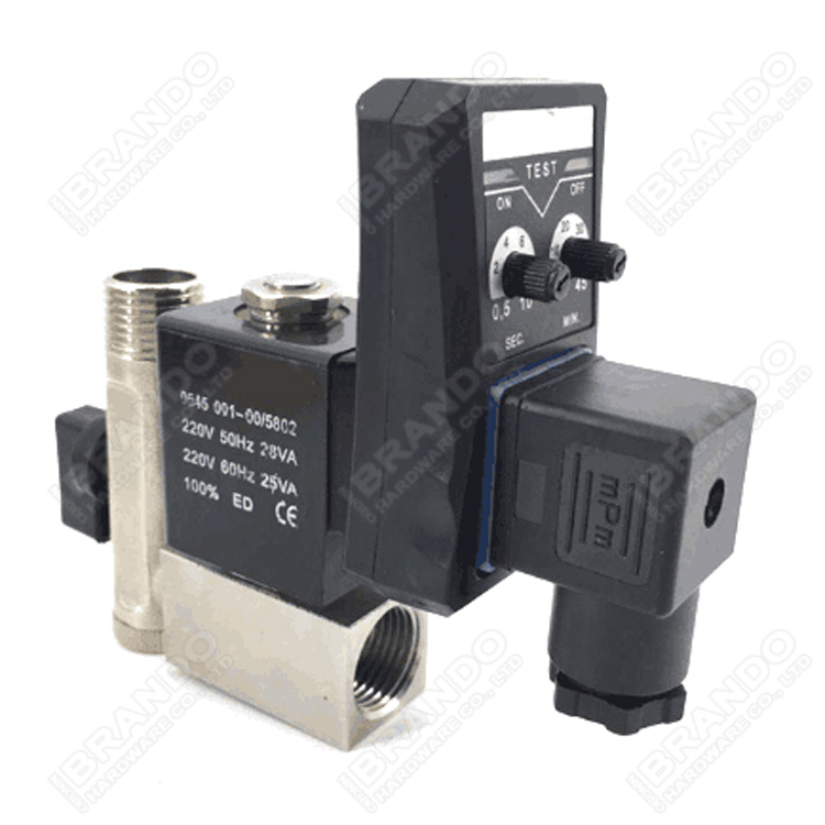 Sub Base Mounted 3 Way Brass Solenoid Valve For Screw Air Compressor