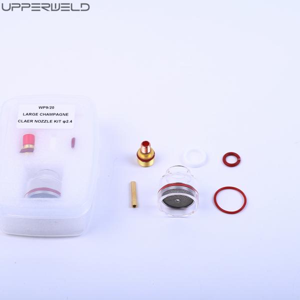 Large Champagne Clear Nozzle Ceramic Gas Lens Collect for Welding Torch Red Color