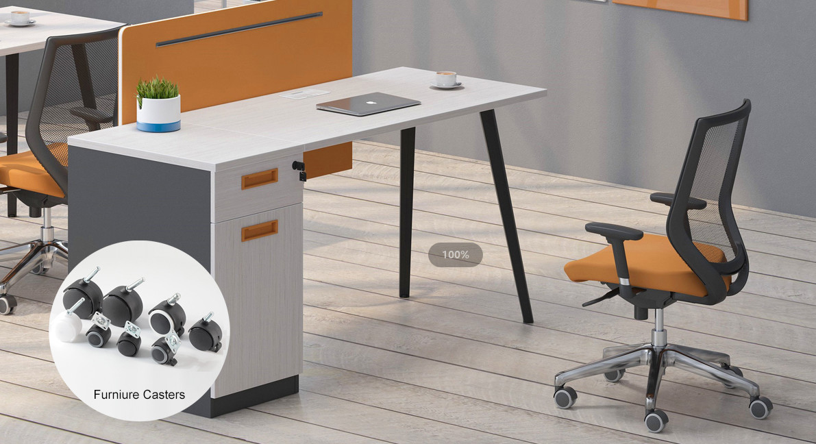 Light Duty Industrial Rubber Trolley Caster Wheels Black White PP Furniture Castors Wheels
