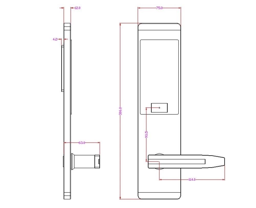 SS304 Hotel Smart Lock