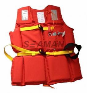 China 210D Polyester Oxford EPE Foam Workers Adult Life Vest With Whistle / Rescue Buddy Line on sale