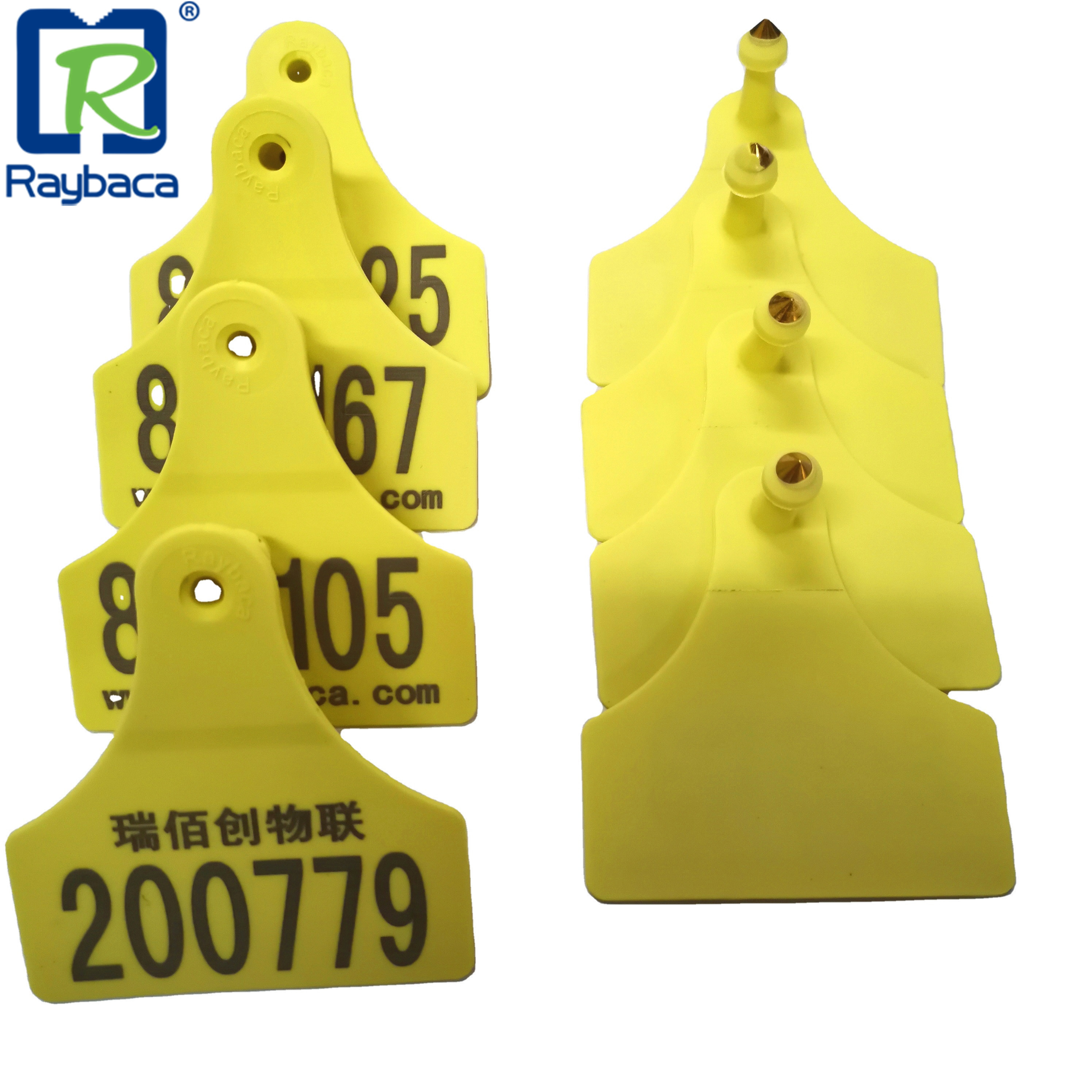 Dia30mm Female Pig Ear Tags Laser Printed Logo Anti Bite Structure