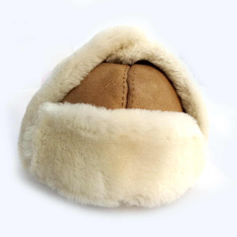 Fashion Real Genuine Leather Hats , Leather Bomber Hat Custom Size