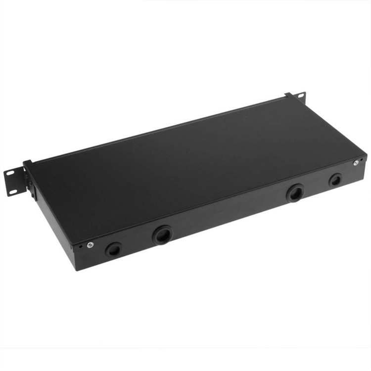 Fixed Rack Mount ODF Fiber Optic Patch Panel 1U 12 Port with Adapter panel