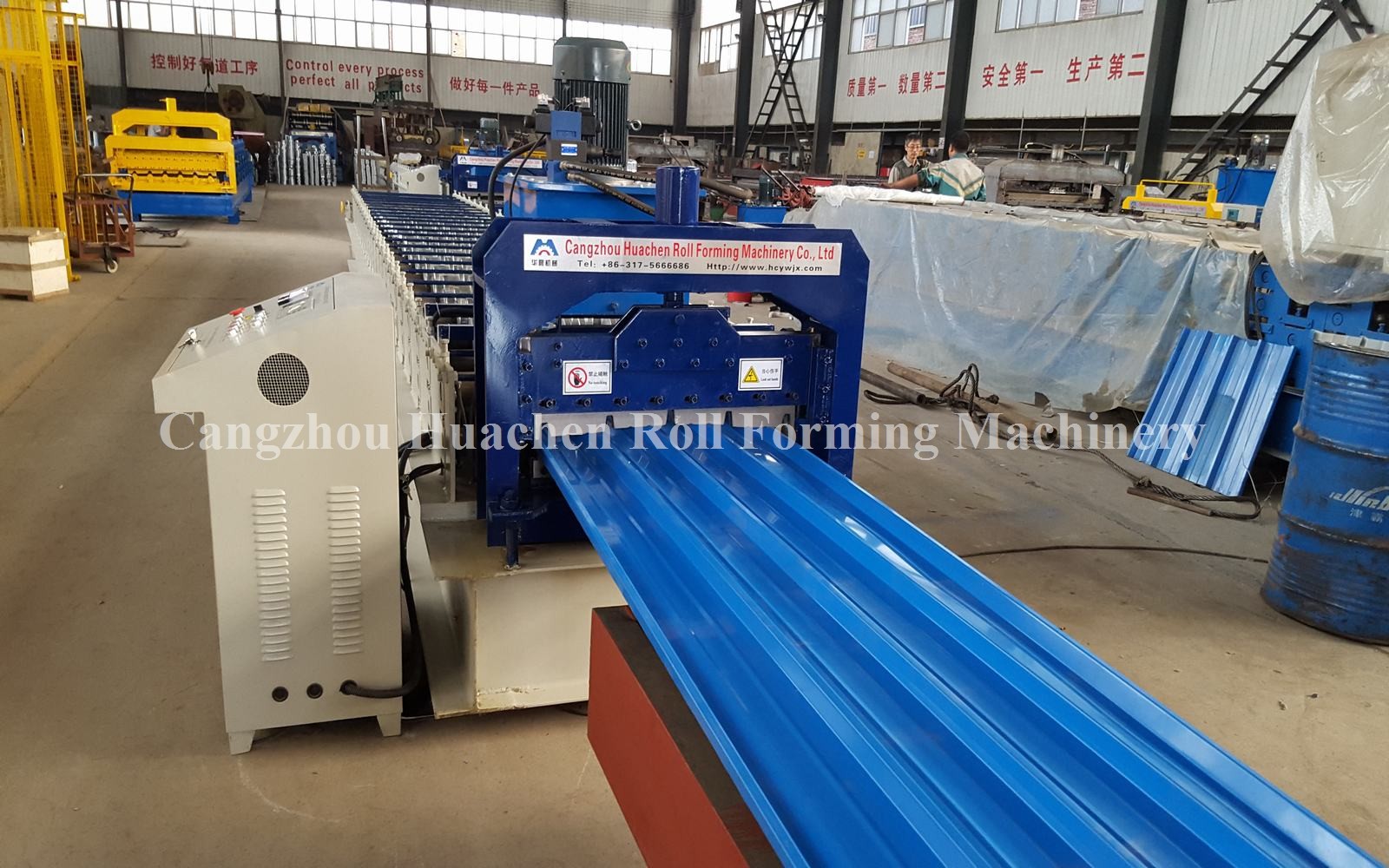 Corrugated Metal Roofing Sheet Roll Forming Machine 4.5T Fully Automatic