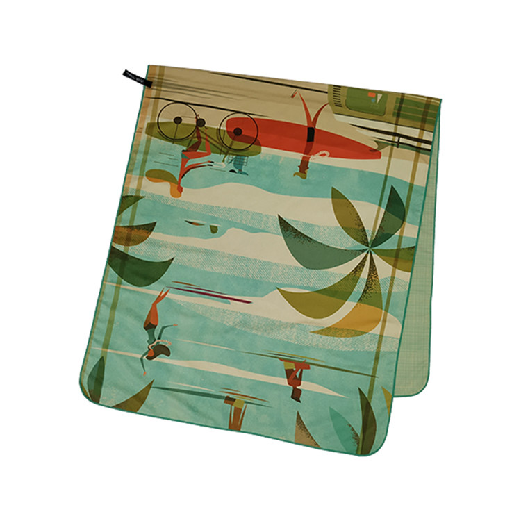 OEM Digital Print extra long Microfiber Surf Beach Towel 200GSM