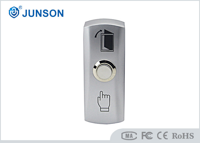 Zinc Alloy Small Door Exit Button With Back Box , No / Com Contact