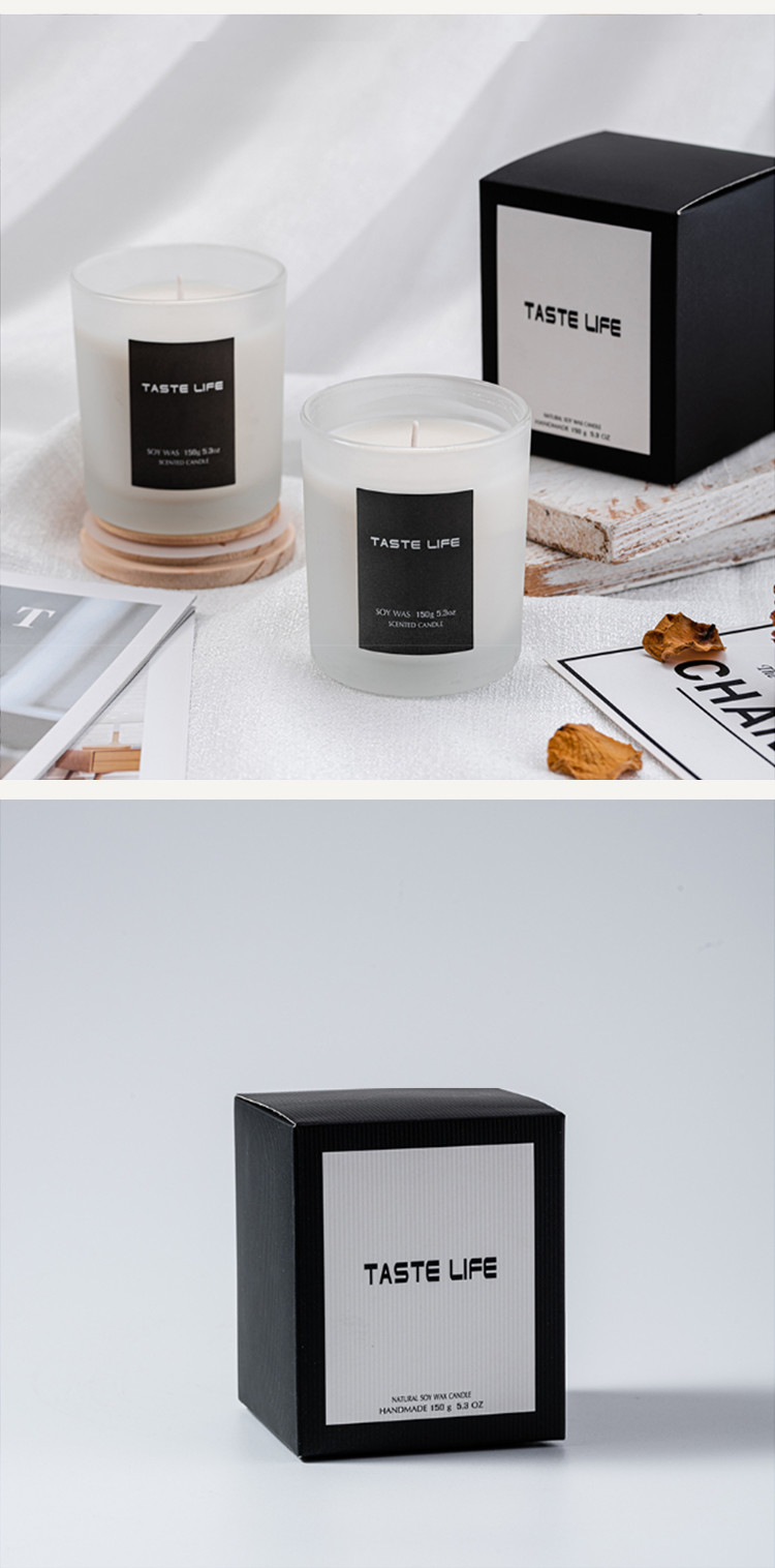 Home Birthday Wedding Atmosphere Luxury Glass Soy Wax Glass Jar Scented Candles With Lid