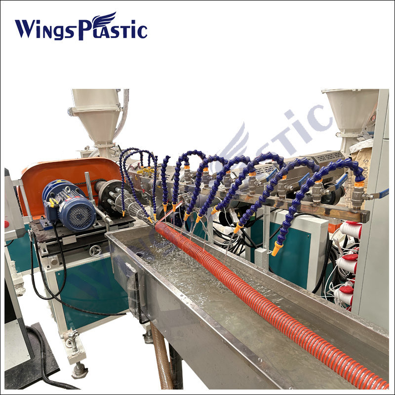 Pvc Suction Hose Extrusion Line Spiral Reinforced Hose Production Line Pipe Extrusion Machine