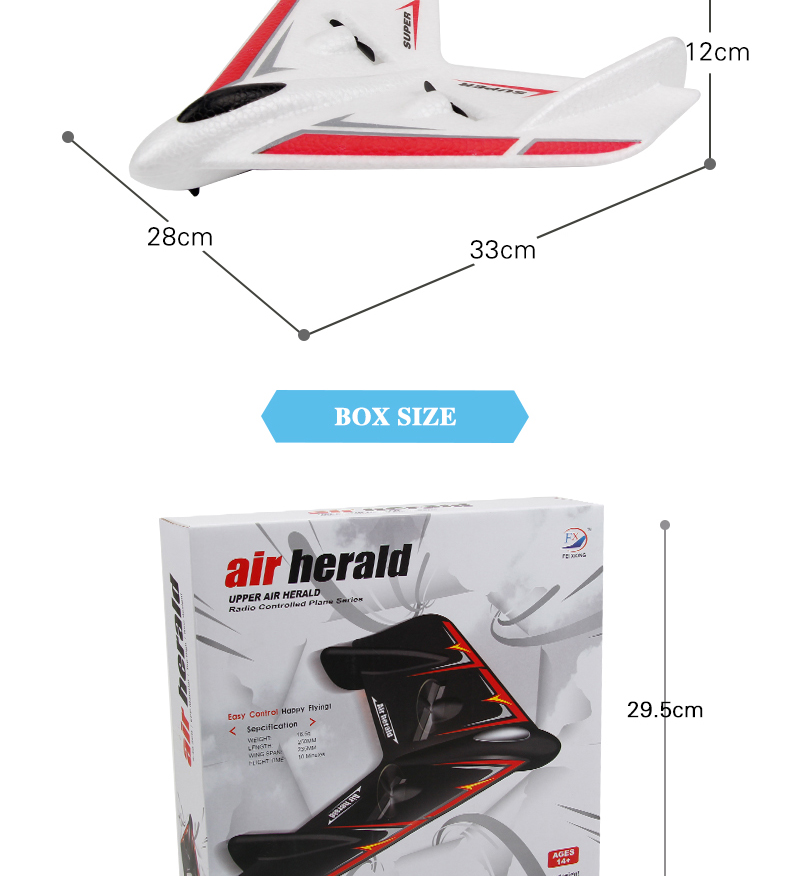 4K UHD Video Capture Resolution Durable Remote Control Airplane Toy Foam Fixed Wing Glider Airplane RC Aircraft Model