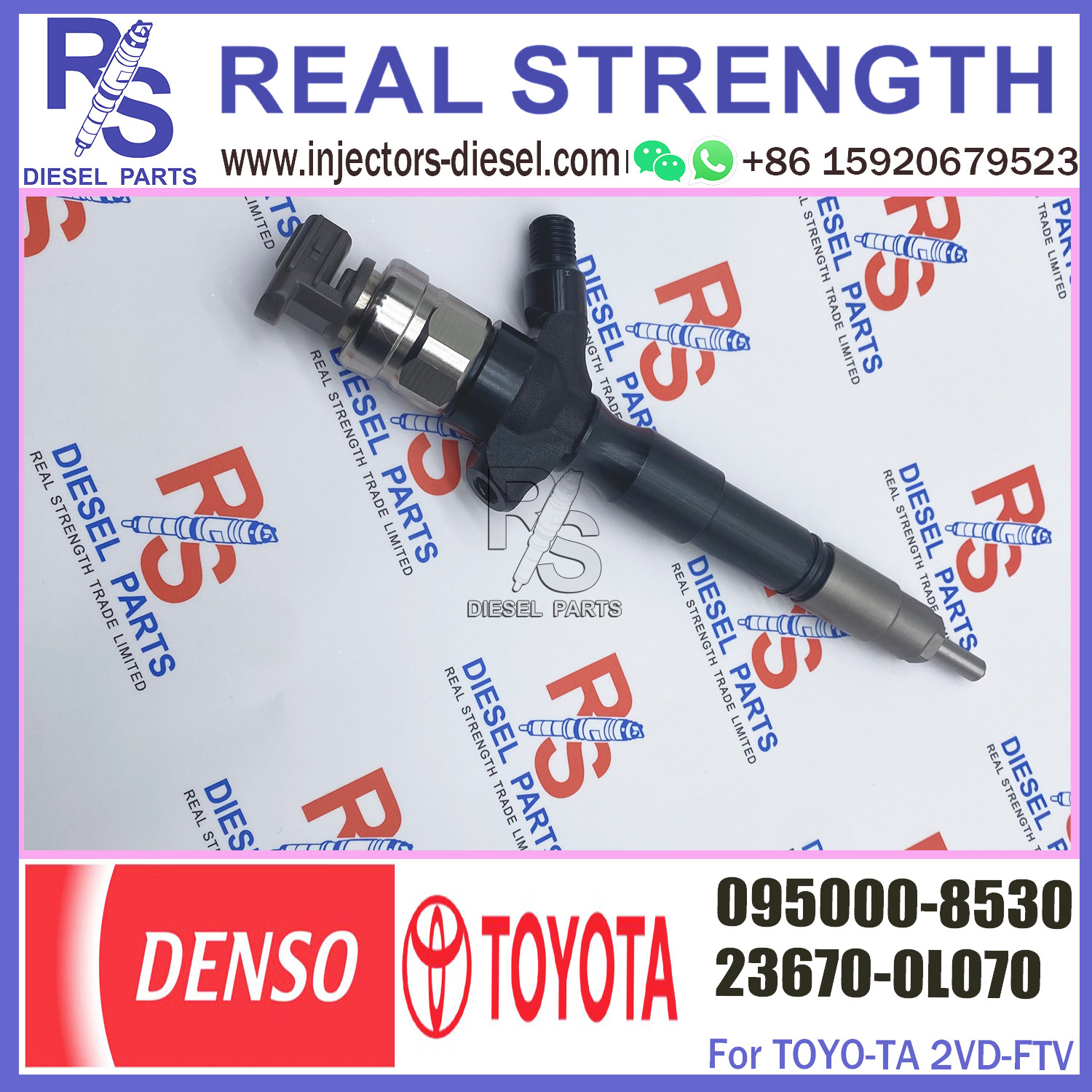 Made New 095000-8530 engine injector 095000-8740 for 23670-0L070 2KD-FTV Diesel Engine