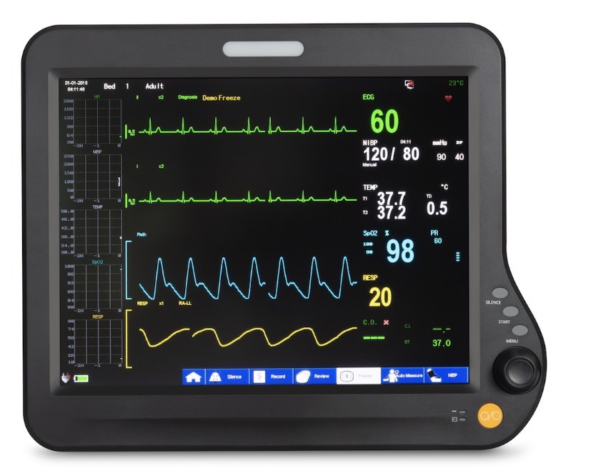 15 Inch ICU Cardiac Monitor Multi Parameter For Hospital Emergency
