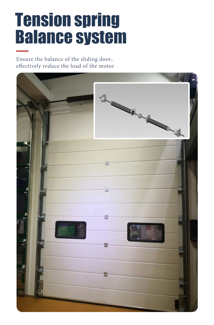 Industrial Garage Steel Insulated Sectional Doors 380V Automatic Remote Controlled